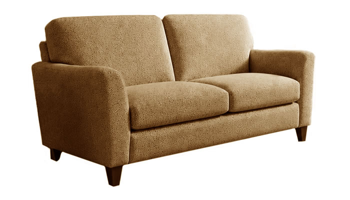Signature Collection Medium 3 Seater Sofa in Cosmo Curcuma Fabric with Dark Wood Legs